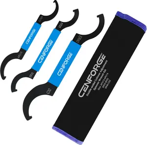 Cenfoge Double-ended Coilover Adjustment Spanner Wrench Set, 3-PC. Tool Kit for Suspension System and Shock Adjustments, Fit Coilovers Shocks with Nut OD APU13, APU16, ER25, ER32, ER40, C32