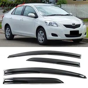Window Visors for Toyota Yaris 2007-2013 Mugen Style Smoke Tinted Acrylic