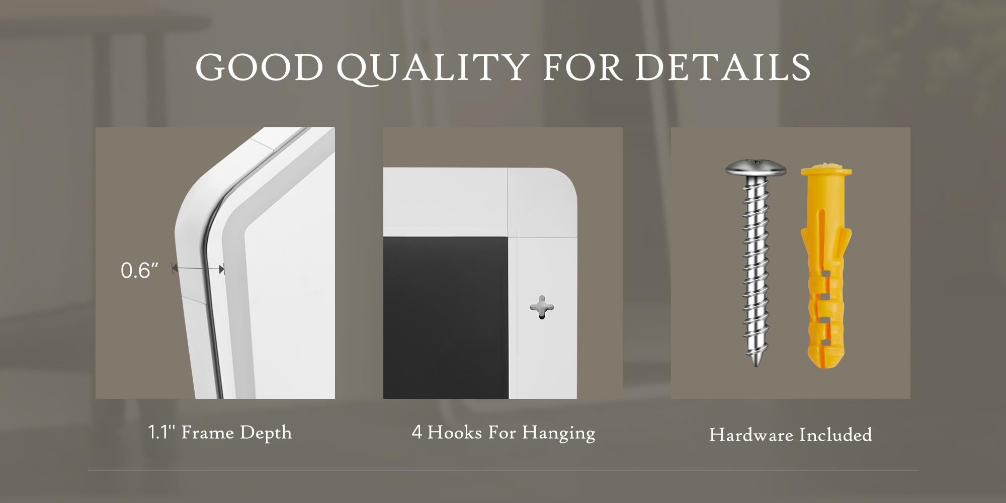 【New Size】Full Length Mirror, Floor Standing Mirror with Stand, Wall Aluminum Alloy Thin Frame Hanging or Leaning for Living Room Bedroom Cloakroom decorating