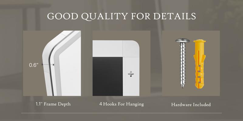 【New Size】Full Length Mirror, Floor Standing Mirror with Stand, Wall Aluminum Alloy Thin Frame Hanging or Leaning for Living Room Bedroom Cloakroom decorating