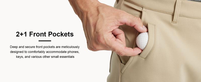 MAELREG Men’s Golf Fleece Pants Warm Windproof Stretch Casual Outdoor Trousers Daily Wear 30"/32"/34"