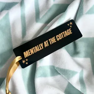 Mentally at the Cottage Bookmark | Heated Rivalry Merch | Acrylic Engraved Bookmark