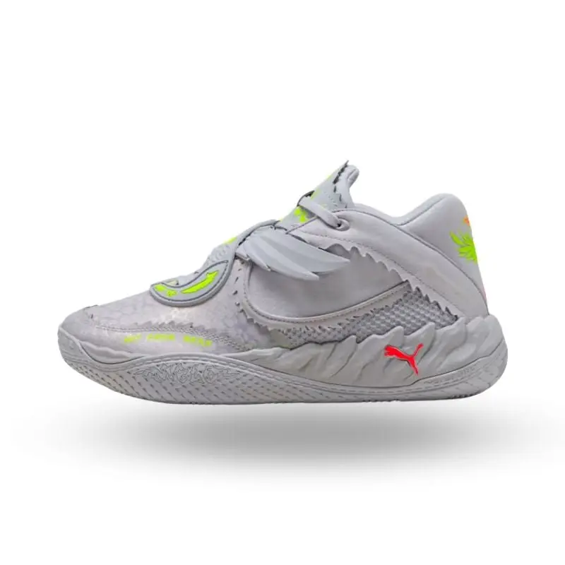 Puma Men's x LaMelo Ball MB.05 Metallic Athletic Sneaker - Foam-Cushioned Casual Trainer with Moulded Skull Detail, Iridescent Chrome Finish, Engineered Mesh, Skull Outsole, Wing Straps, Bold Energy, Footwear, Sports Shoes