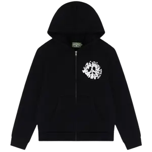 DENIM TEARS ZIP HOODIE 'UNIVERSITY BLACK'