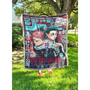 Anime Woven Blanket | Custom Throw Blanket Tapestry | Wall Hanging Decor for Anime Fans Woven Blanket Woven Blanket