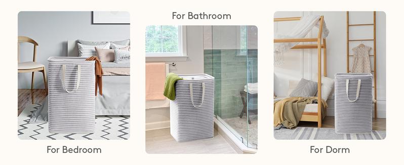 Lifewit Laundry Hamper Large Collapsible Waterproof Laundry Basket with Easy Carry Handles for Bedrooms, Bathrooms, and College Dorms