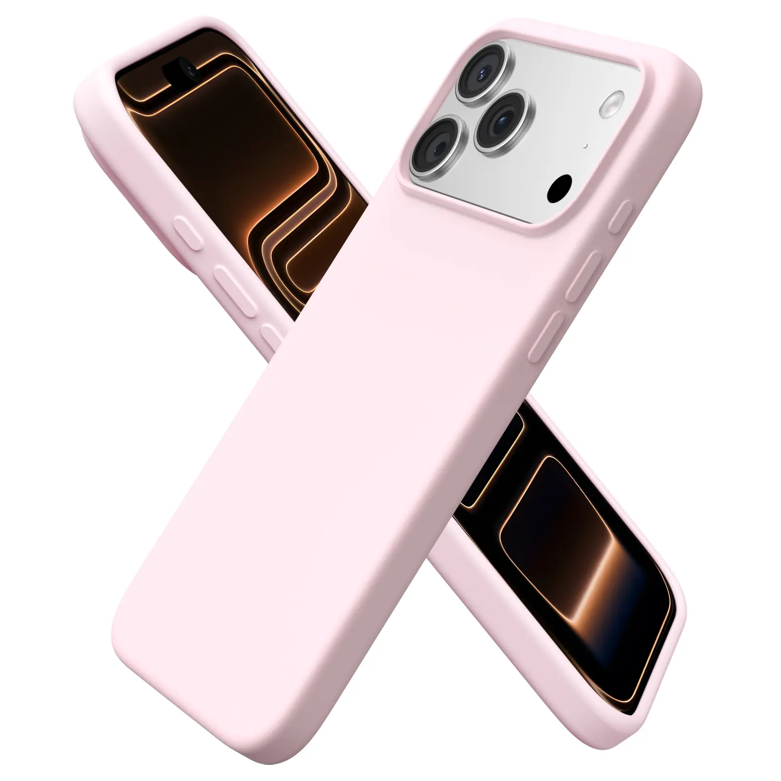 ORNARTO Slim 3-Layer Liquid Silicone Soft Gel Shockproof Phone Case for iPhone 17, 16, 15 Series, Anti-Scratch Microfiber-Lined Protective Smartphone Casing, Phone Accessories,back to school tiktokshopbacktoschool,back to school,back to school haul