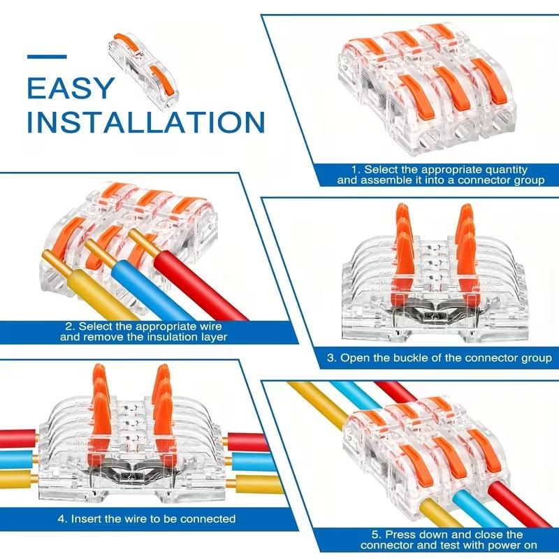 Single-Wire Interface Connector, Low Voltage Wire Connector with Locking Buckle, Fast Connect Plugs Led Light Strip Connectors, Lead Strip Automotive Wiring Electricity Power Distribution Secure,DIY Modular Design for Easy Assembly by Hobbyists-YY