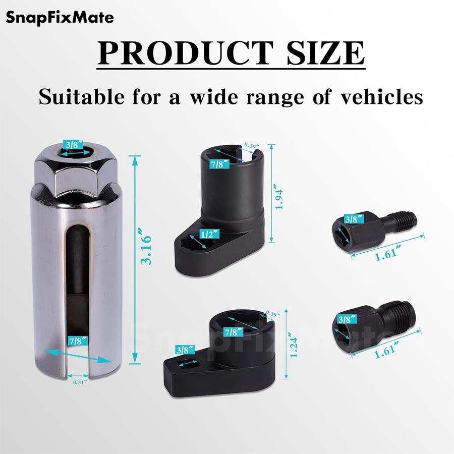 GJANSH 1PC/5PCS Forged O2 Oxygen Sensor Socket & Thread Chaser Set – Automotive Tool for Sensor Removal，fathersdaygift fathersdaygift