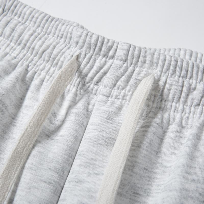 Men's Solid Gray Basic Drawstring Waist Sweatpants Micro-Elastic Comfortable Straight Casual Trousers Regular Version Spring Autumn Outdoor Sportswear Double Pockets All Seasons