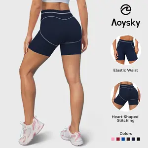 Aoysky Women's 6" High-Waisted Buttery Soft Stretch Biker Shorts, for Workout, Yoga, Gym Activities, Soft Stretch Shorts