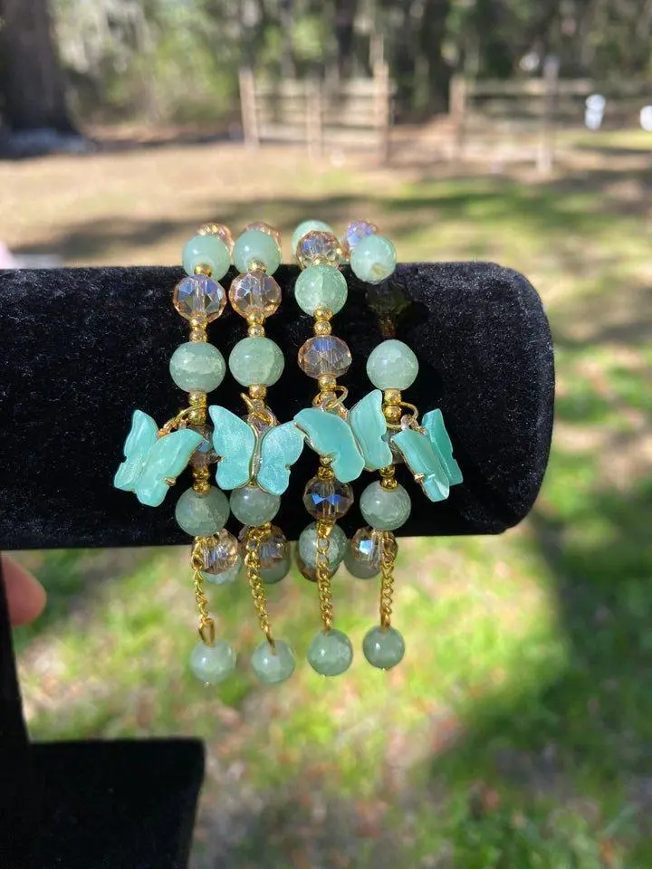 Tinker Bell Charm Bracelet 1Pc with Blue Butterfly Design for Female Jewelry Accessories