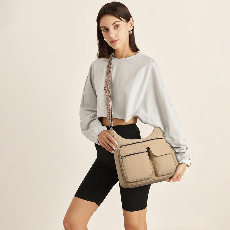 [Valentine's Day Gift Selection] CLUCI HolidayHaul Waterproof Nylon Crossbody Bags For Women Trendy Fashion Lightweight Shoulder Bag REID Purse For Ladies 12.9 Inch iPad Pro Gift Accessory purses crossbody bags outing bag