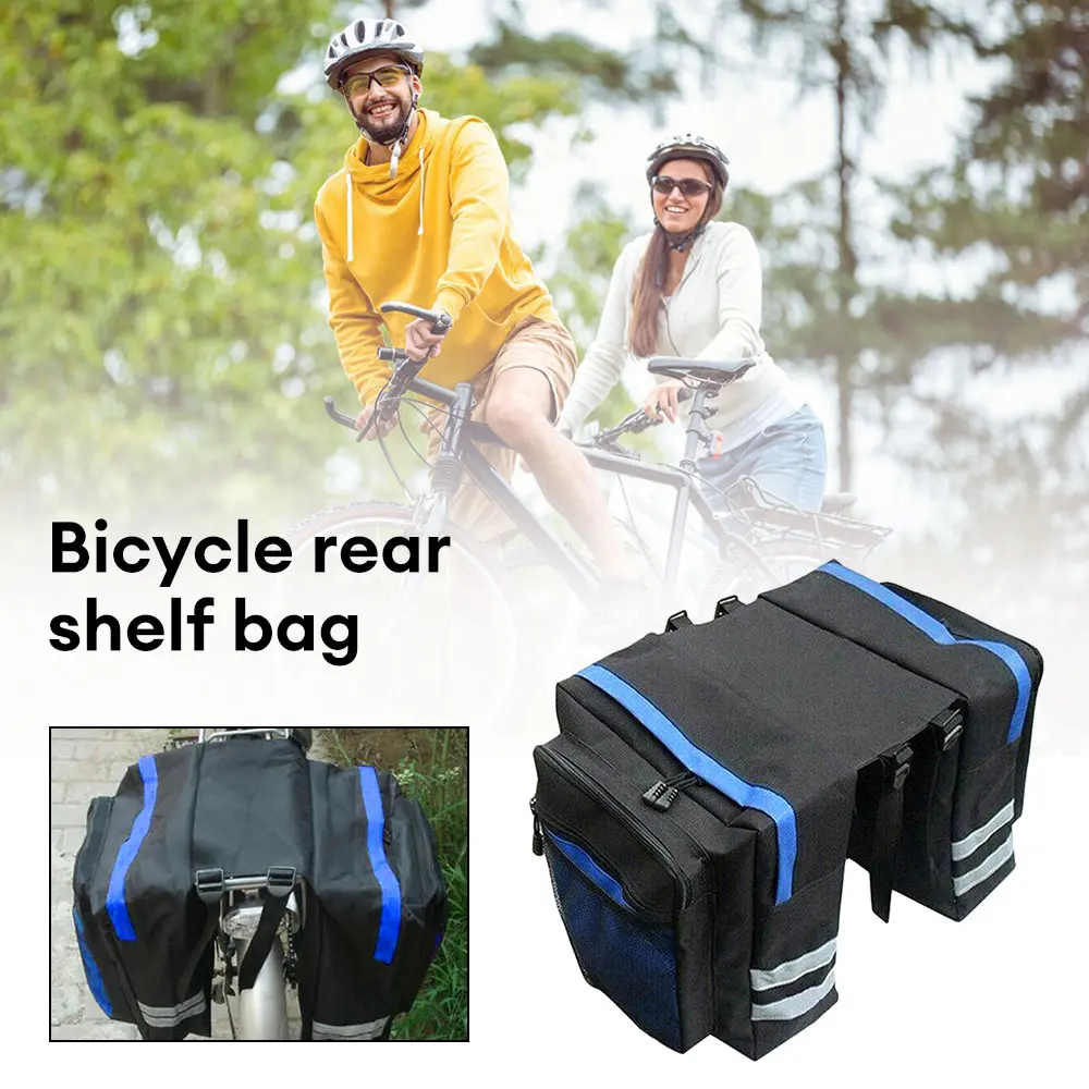 50L High-Capacity Bike Bag Set - Rear Rack Cargo Storage, Saddle & Shoulder Carriers, Side-Mounting Accessory for All Rear Racks, Professional Cycling Gear
