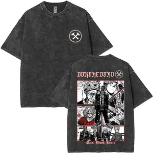 Y2k Tshirt Men Clothing New in Top & Tees Mens T-Shirt Washed Vintage Anime Dorohedoro Ebisu Noi Nikaido Kaiman Graphic19