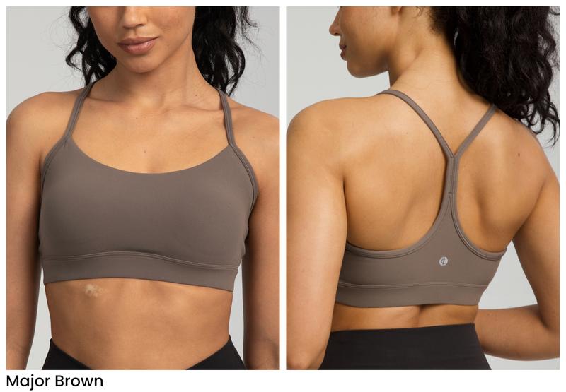 Colorfulkoala Women's Dreamlux Y-Back Yoga Bra Low Impact Workout Tops with Removable Cups sports