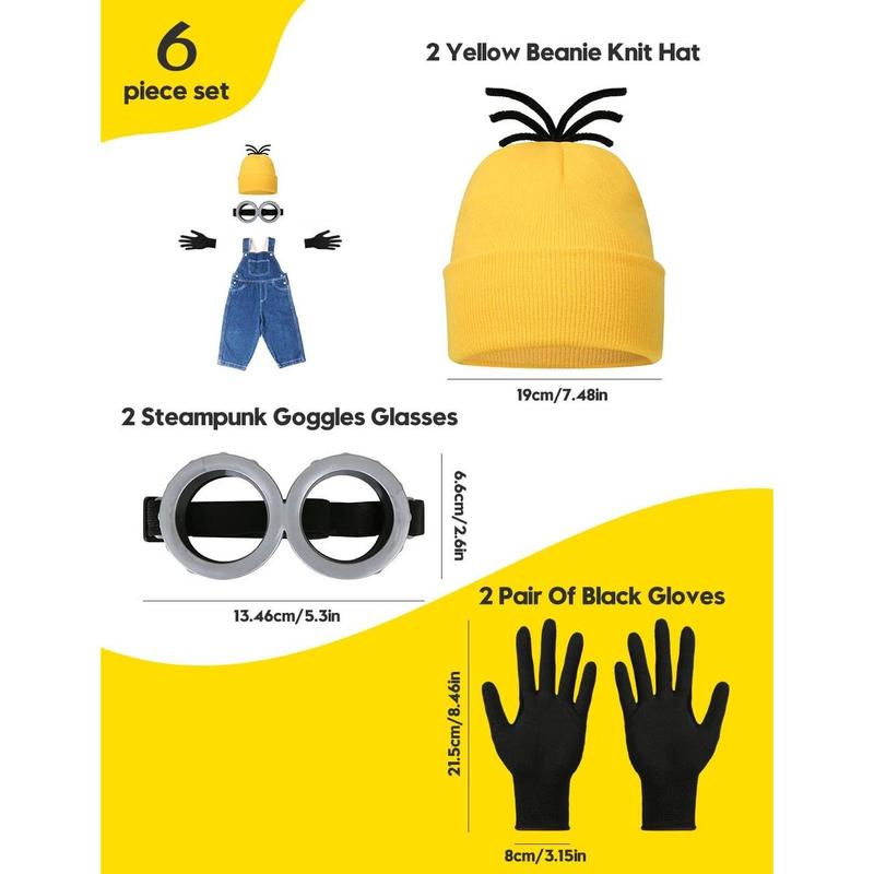 Minions Halloween Adult Costume Set: Funny Hat, Goggles & Gloves for a Thrilling Night of Frights and Laughs That Will Shock and Amuse Your Neighbors! Hizhogqul Minions Halloween Adult Costume Set: Funny Hat, Goggles & Gloves for a Thrilling Night of Frights and Laughs That Will Shock and Amuse Your Neighbors! Hizhogqul