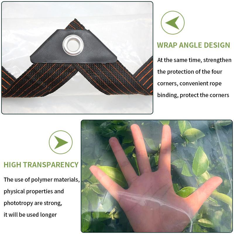 Ultimate Outdoor Shield,6.5 x 9.5 FT Clear Waterproof Tarp – Heavy Duty, UV-Resistant, Tear-Resistant Outdoor Cover for Garden, Greenhouse, Firewood, Patio Furniture, and More outdoorfun