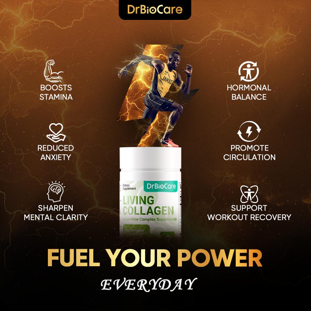 【Force】DrBioCare L-Carnitine Complex Supplement New Formula – Daily Energy, Muscle Support, Endurance Enhancement, No Herbs