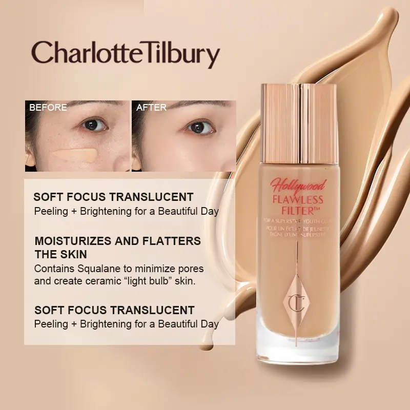 CHARLOTTE TILBURY Hollywood Flawless Filter, #4.5 Medium, 30ml/1oz Liquid Foundation Concealer