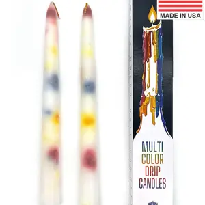 Multi Color Drip Candle