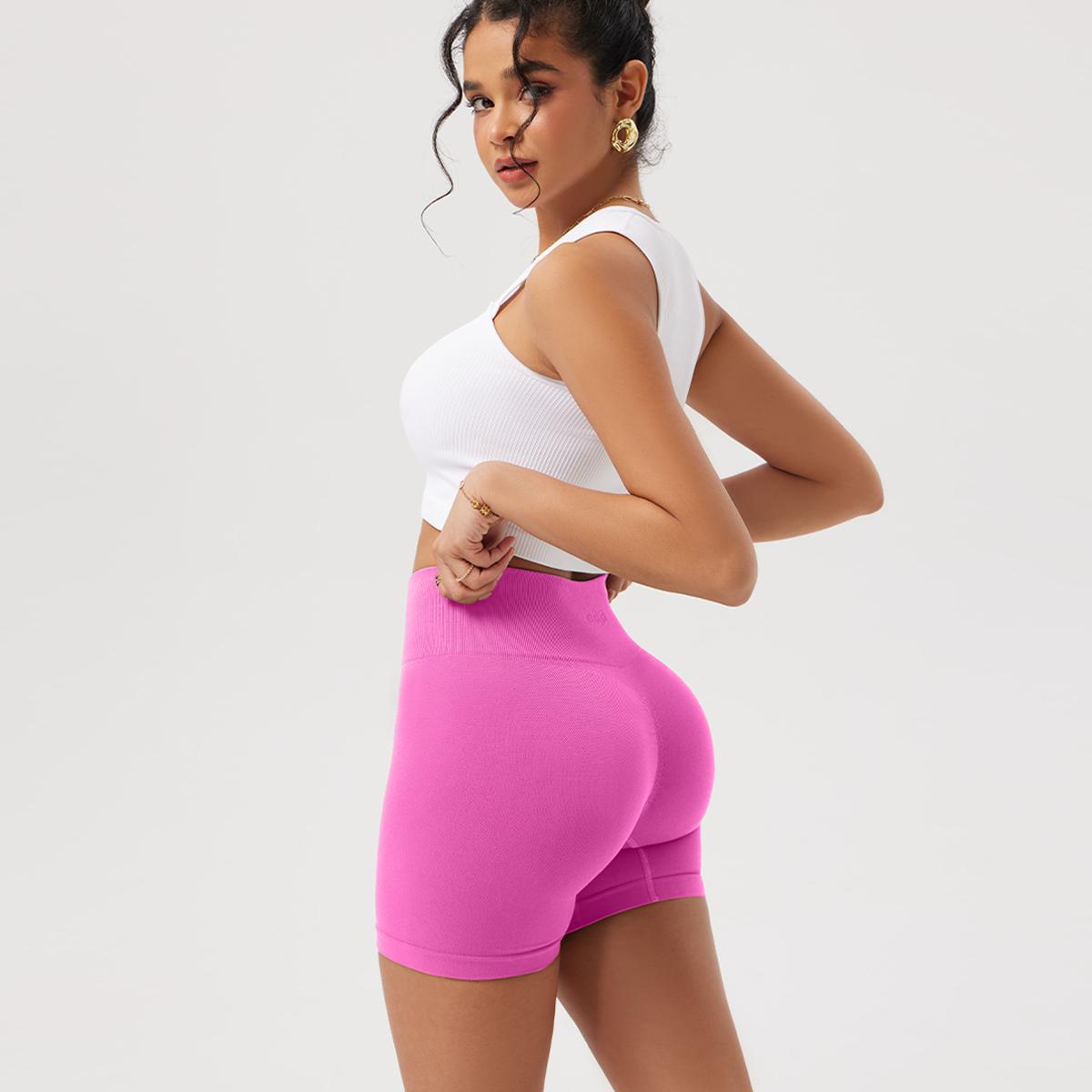 OQQ Women's 2 Piece Workout Shorts Seamless Casual High Waist Butt Liftings Exercise Athletic Shorts Compression Yoga SpringStatements