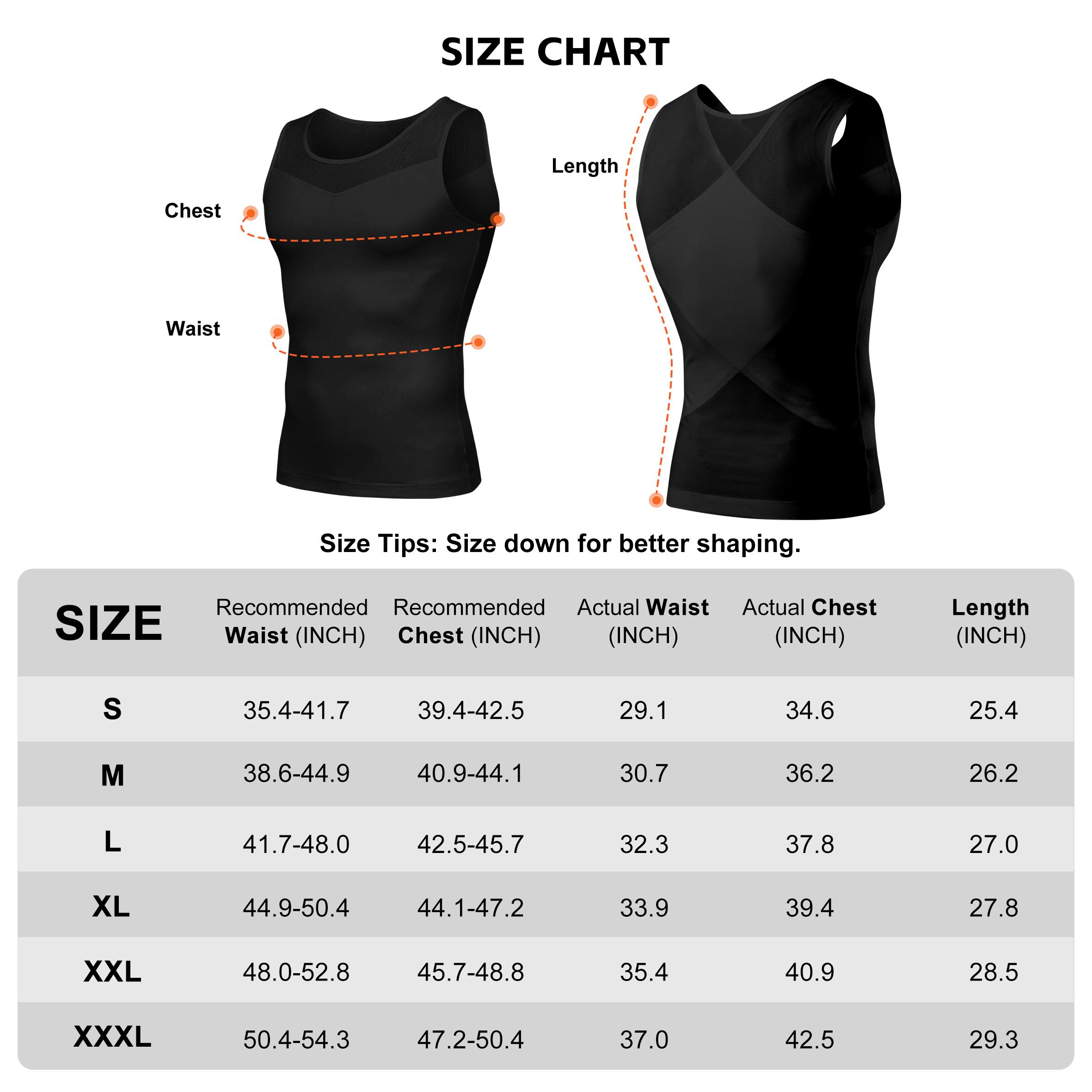 【ruflum】Men Compression Shapewear Tank Top Seamless Undershirts Bionic Targeted Tummy Control Eliminate Gynecomastia X-Shape Back Stretch Posture Correction Breathable Mesh Fabric Basic Menswear for Special Events Business Dating Sports Gym, Holiday Gift