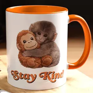 Team Punch Monkey Mug – Viral Baby Monkey Coffee Mug – Emotional Gift for Animal Lovers