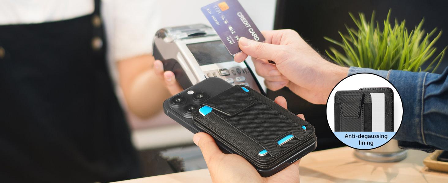 Magsafe Wallet, Works with Apple Find My(IOS only), Strongest Magnetic Wallet for iPhone 17/16/15/14/13/12 Series, Magnetic Card Holder with Adjustable Stand, 9 Cards Holder, Gifts for Boyfriend, Girlfriend, Mens, Males, Mother, Father