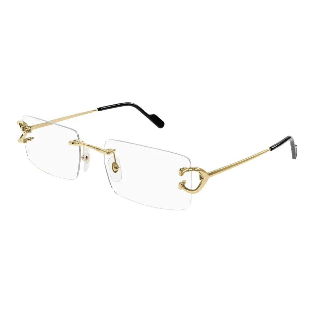 Pre-owned Cartier CT0488O 001 Eyeglasses