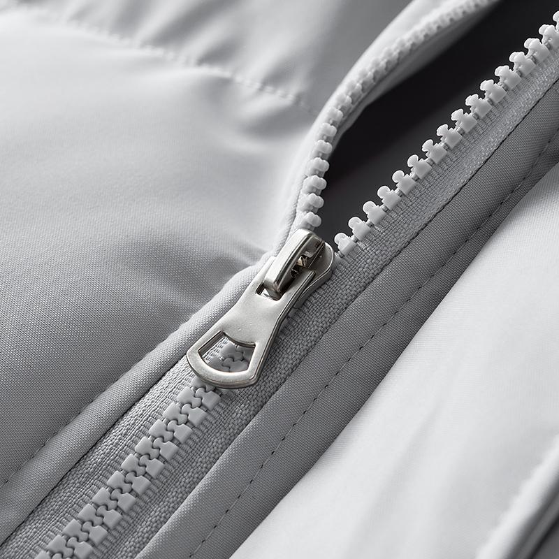 Casual Padded Jacket Men Winter Thick Warm Hooded Coats Zipper Fashion Menswear for Cold Weather polyester fiber Padding Trendy Style