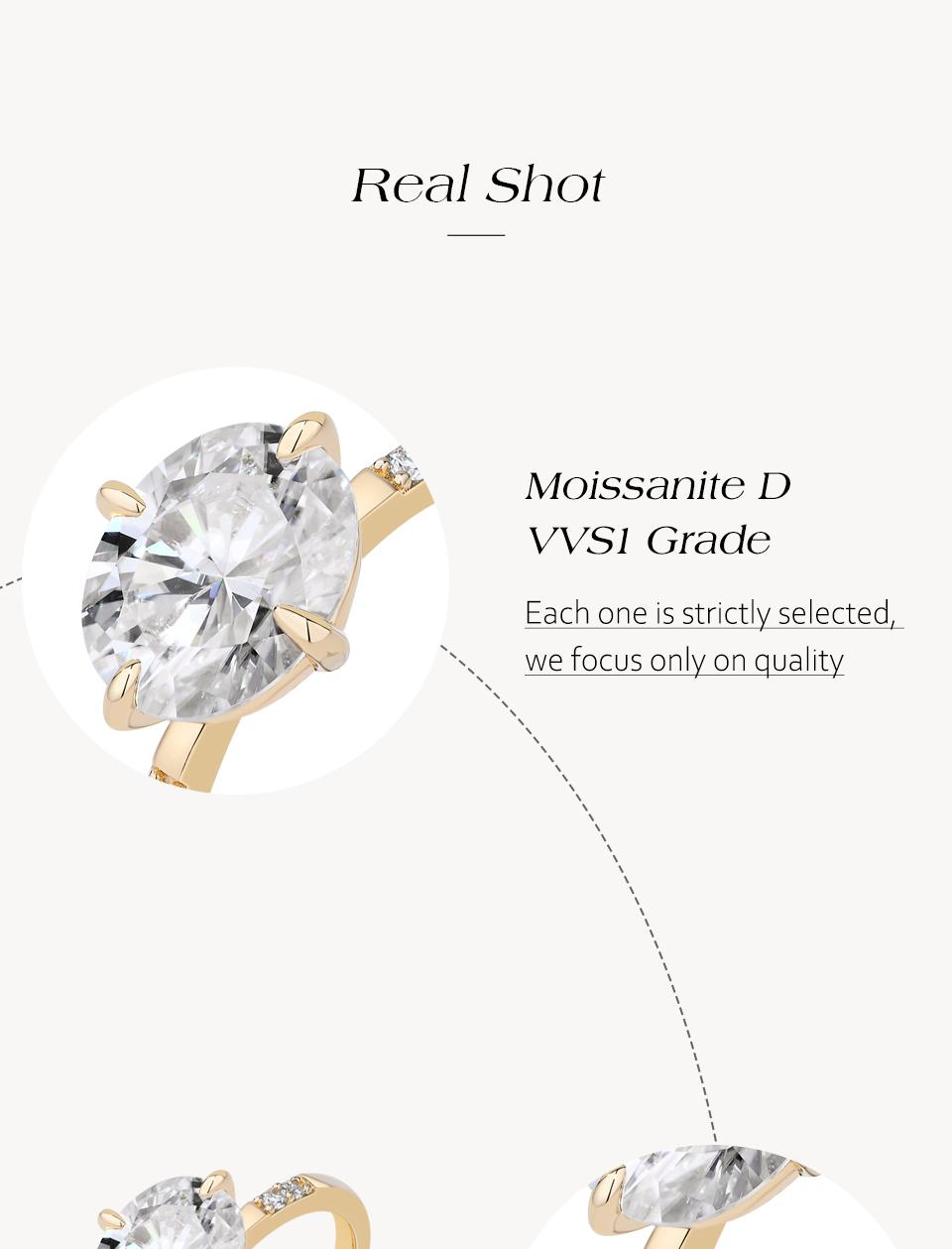 ATTAGEMS D VVS1 Color Oval Cut 3CT Synthetic Moissanite Ring for Women 925 Sterling Silver Classic Engagement Wedding Anniversary Fine Jewelry Gift R288 SpringStatements