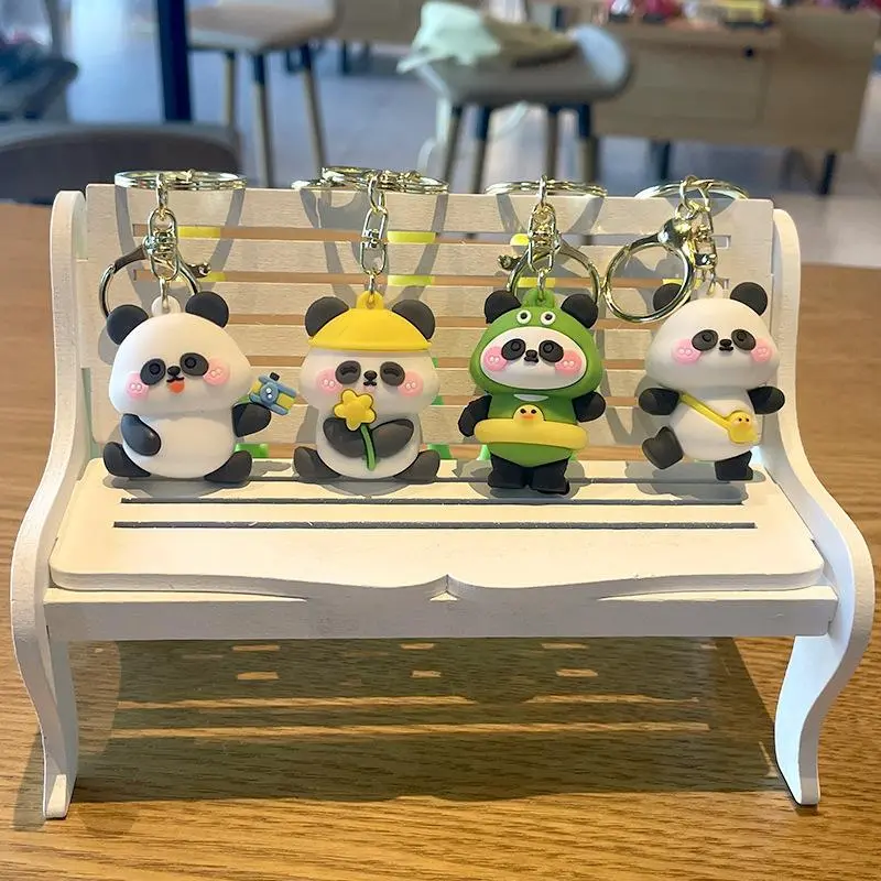 Cute Panda Keychain, Kawaii Animal Bag Charm for Backpack, Adorable Panda Keychain Gift for Girls, Kids & Panda Lovers