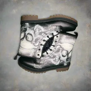 Gill Montie - White Skull Boots