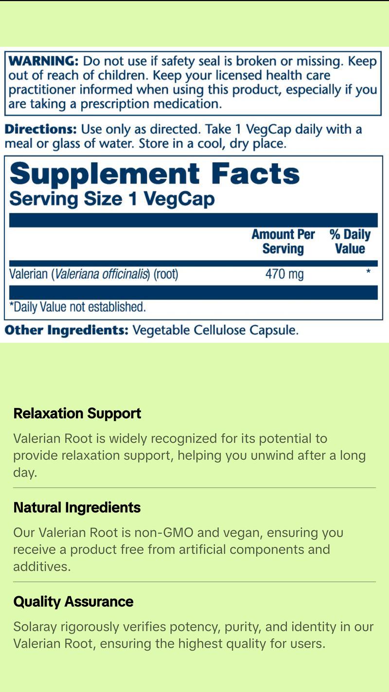 Valerian Root 470mg