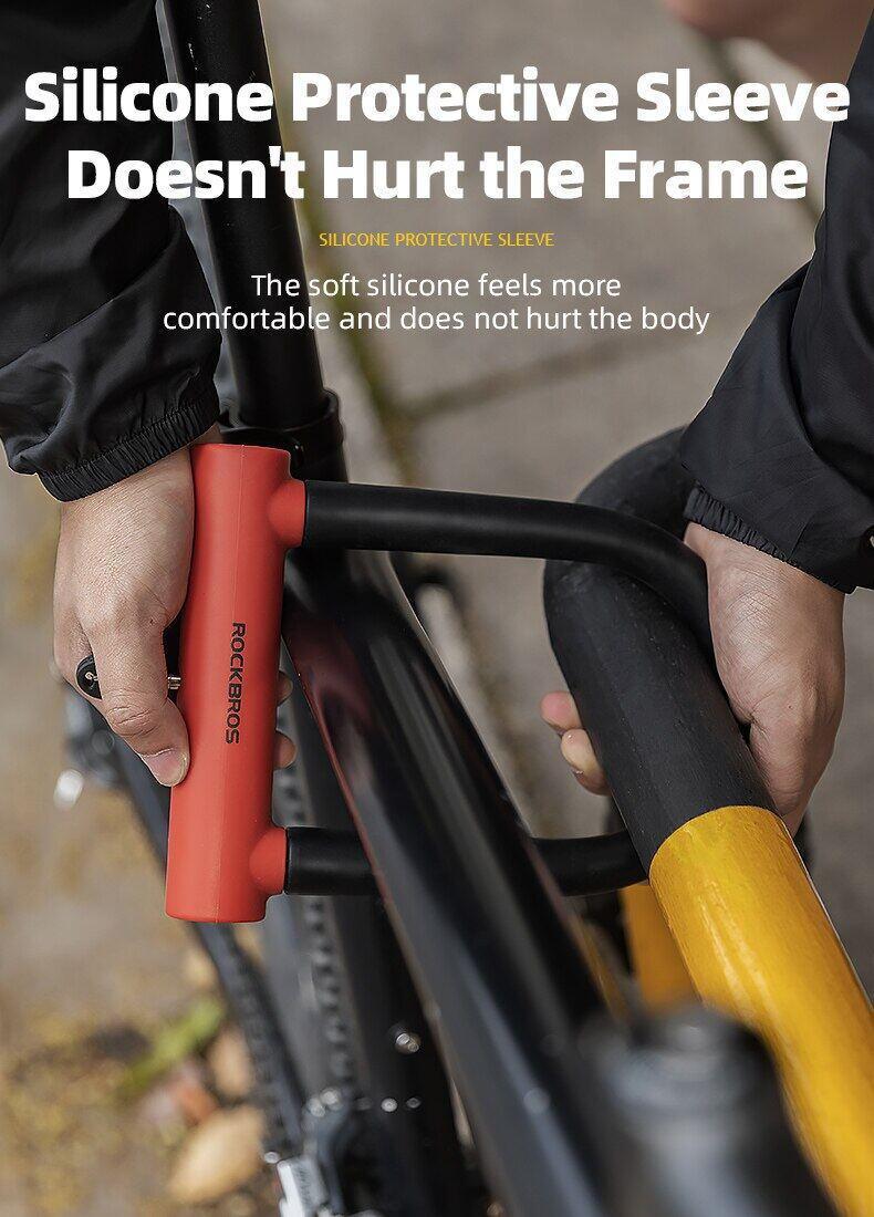 ROCKBROS Heavy Duty Anti Theft Bike Lock U-lock 4 ft  for Bikes eBikes Motorcycles Scooters