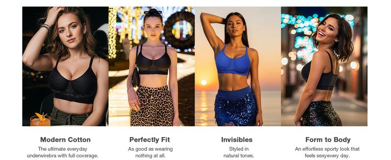 FeelinGirl Wireless Bras for Women Deep V Neck Sexy Bralettes Full Coverage Push Up Bra FeelinGirl Wireless Bras for Women Deep V Neck Sexy Bralettes Full Coverage Push Up Bra