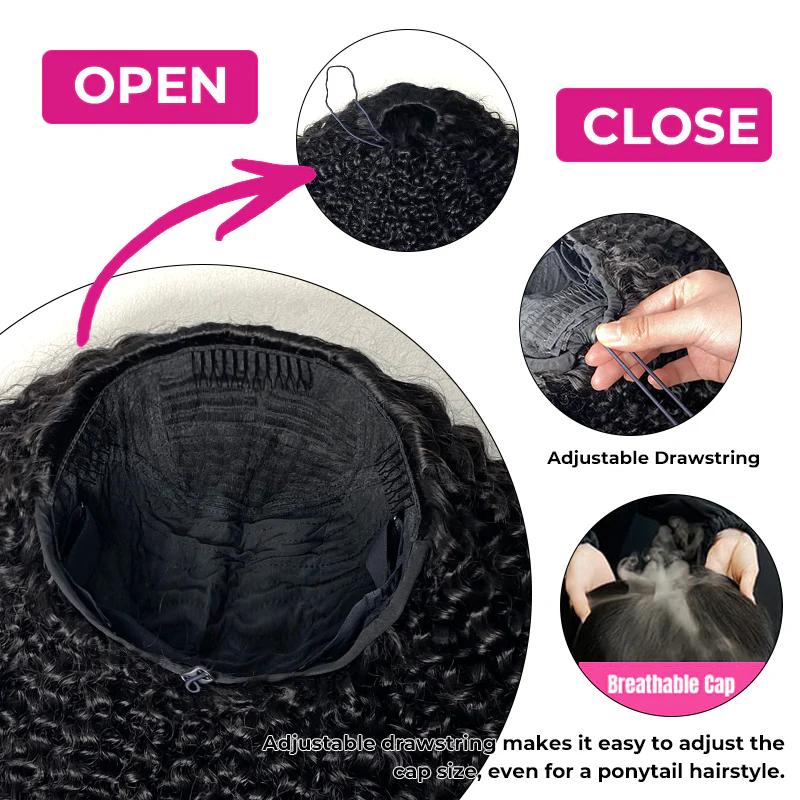 【24‘’=$150】ISEE HAIR 250% Density Burmese Curly Wear Go Half Wig InvisiFit Strap Flip Over Wig for Beginners#iseehairbeauty #SpringStatements