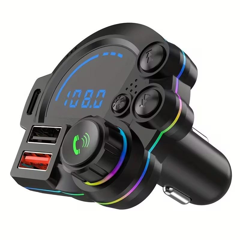 Bluetooth 5.3 FM Transmitter for car, car Bluetooth Adapter QC3.0 & PD20W, MP3 Music Player Supports TF Card & USB Disk, Wireless Radio Receiver Hands-Free Calling LED Display, black Bluetooth 5.3 FM Transmitter for car, car Bluetooth Adapter QC3.0 & PD20W, MP3 Music Player Supports TF Card & USB Disk, Wireless Radio Receiver Hands-Free Calling LED Display, black
