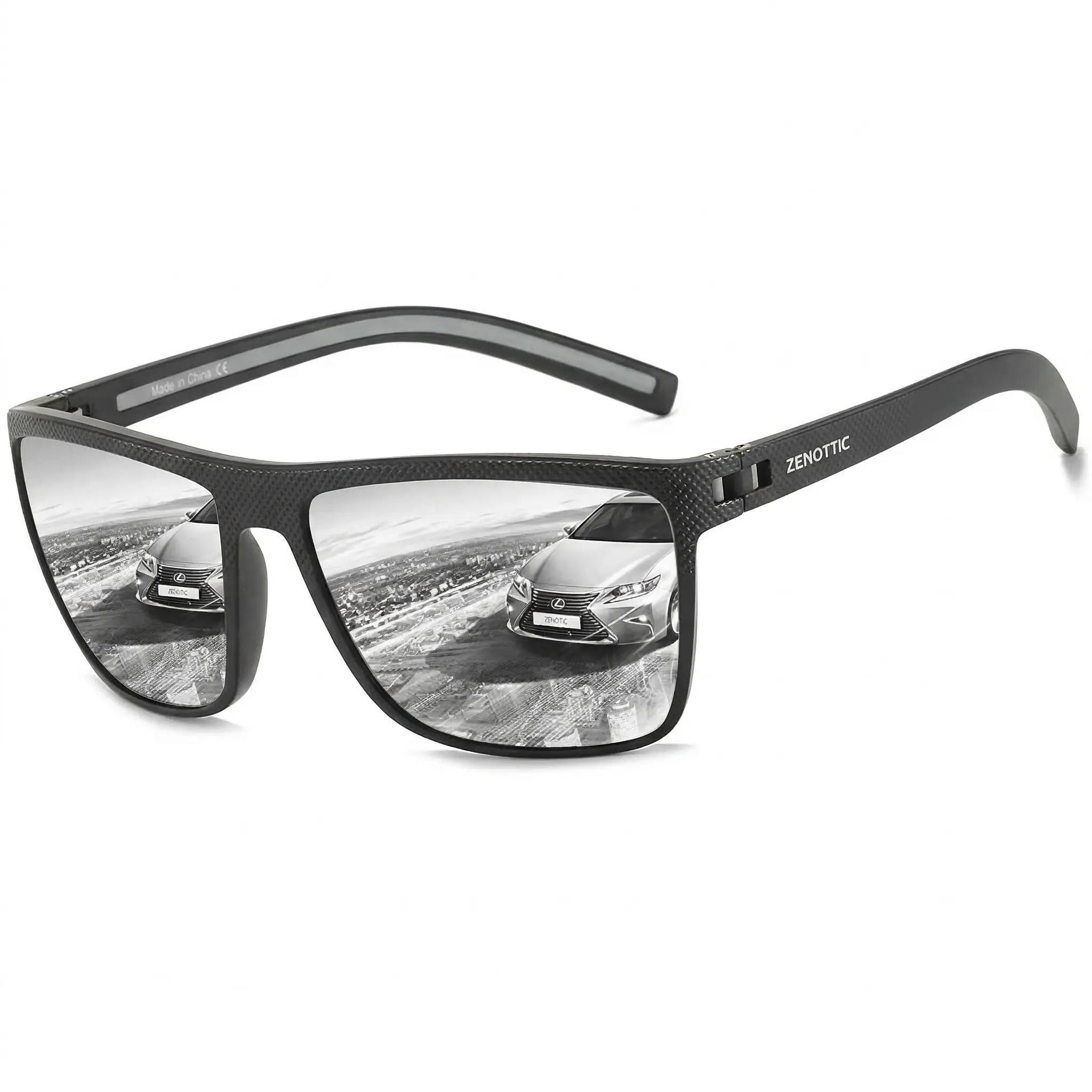 C08 Black Frame / Silver Mirrored Lens