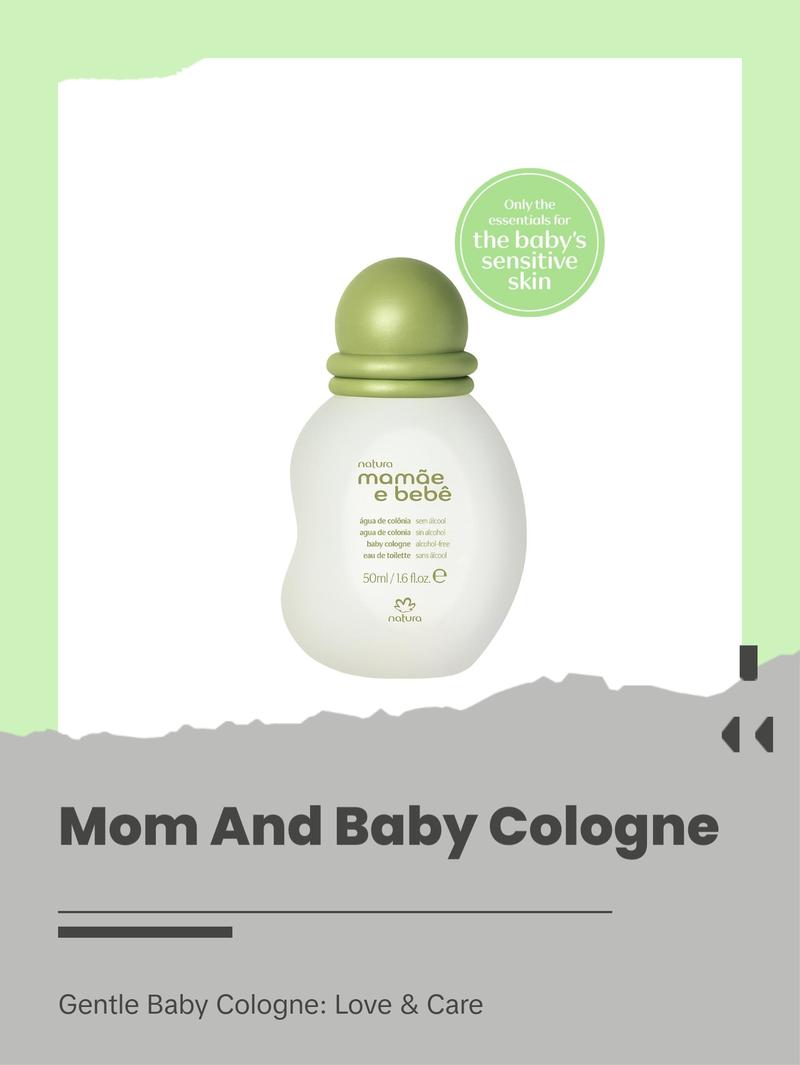 Natura Mamãe e Bebê Baby Cologne, Gentle Alcohol-Free Vegan Fragrance for Babies
