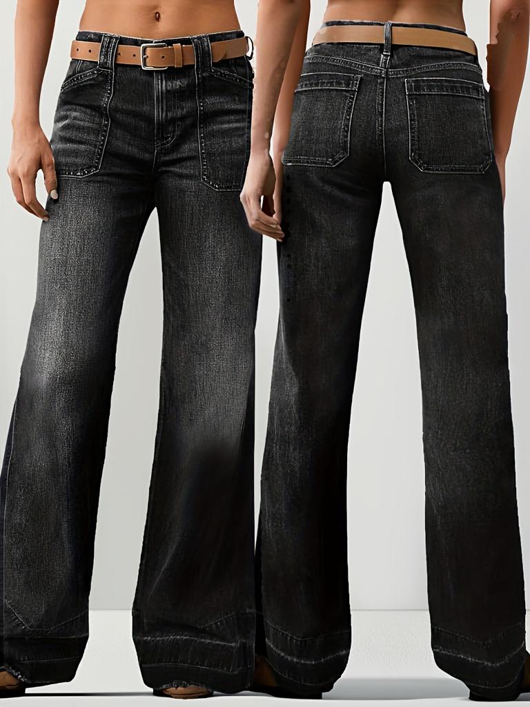 Women's Loose Straight Leg Denim Jeans, Comfortable Casual Style, Perfect for Daily Wear and Outdoor Activities, T-chic Women's Loose Straight Leg Denim Jeans, Comfortable Casual Style, Perfect for Daily Wear and Outdoor Activities, T-chic