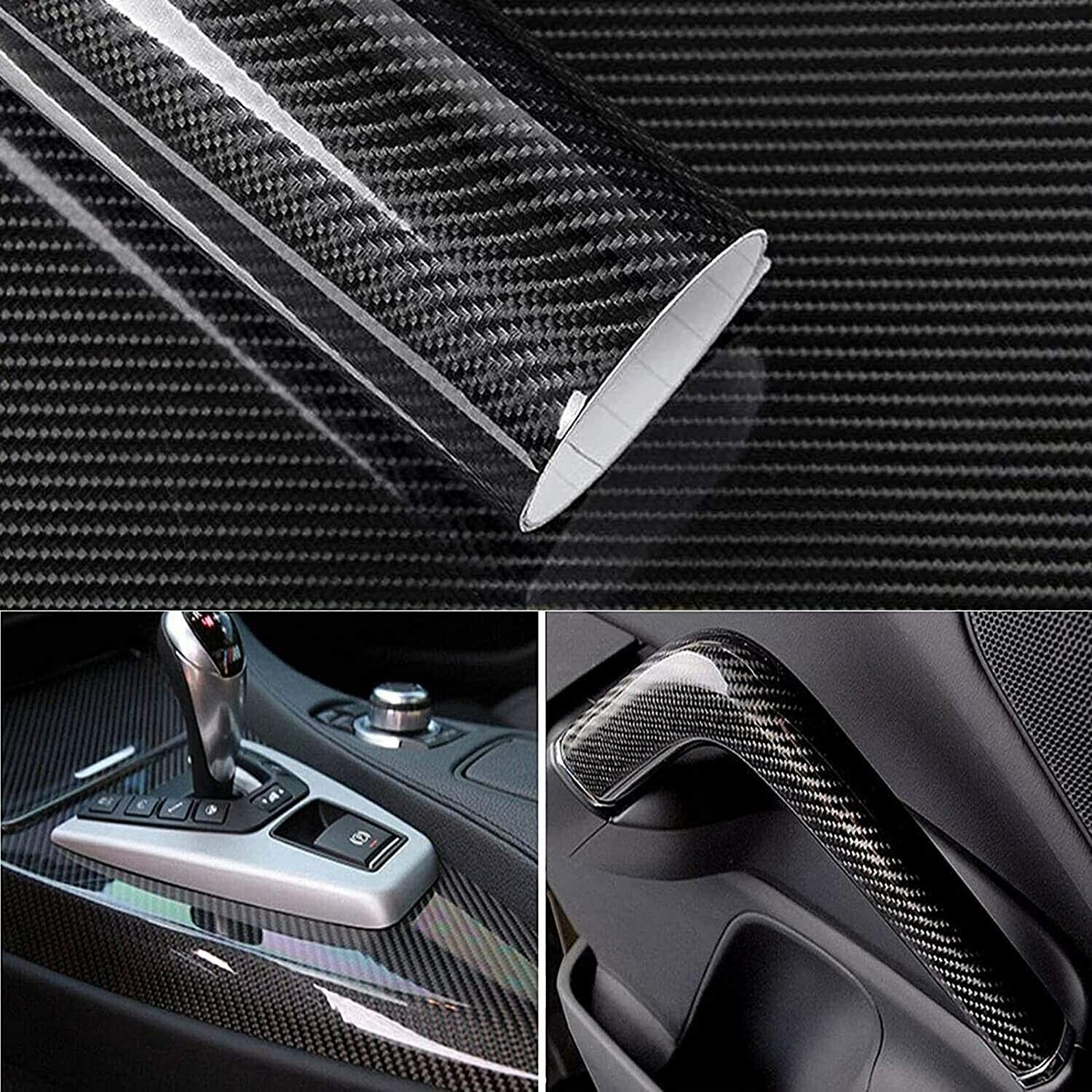 FONESO 7D Matte Carbon Fiber Vinyl Wrap Film, 60x8in Self-Adhesive Sticker with Installation Tool Kit, Bubble-Free Cars Accessories, Car Detailing Products, Universal Protector Decals for Vehicles, Truck FONESO 7D Matte Carbon Fiber Vinyl Wrap Film, 60x8in Self-Adhesive Sticker with Installation Tool Kit, Bubble-Free Cars Accessories, Car Detailing Products, Universal Protector Decals for Vehicles, Truck