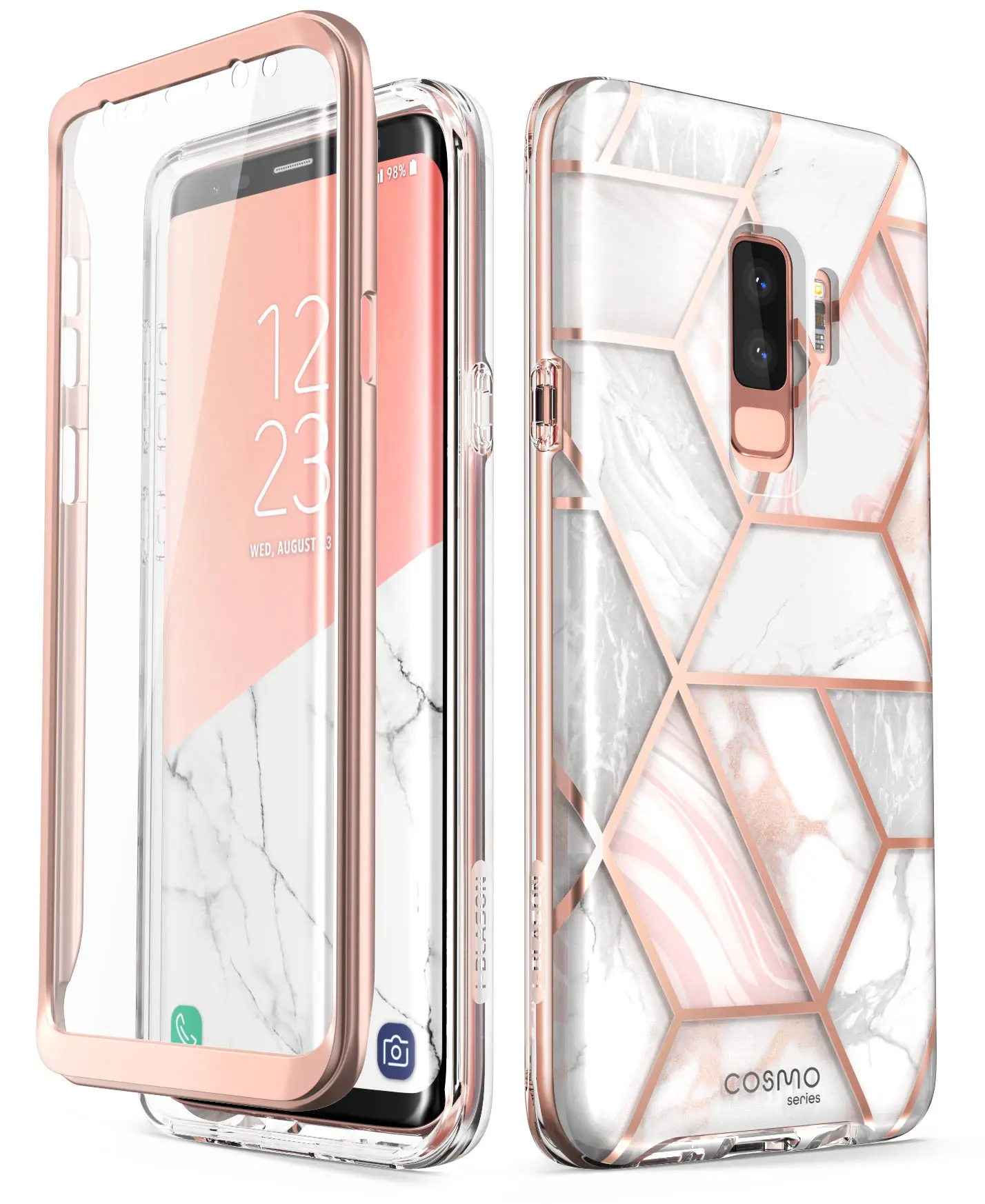 i-Blason Cosmo Series Case for Galaxy S9/S9 Plus/S10/S10Plus, Slim Full-Body Stylish Protective Case with Built-in Screen Protector