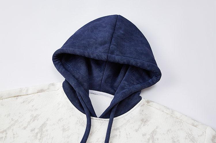 Men's Autumn And Winter Vintage Colorblock Patchwork Loose Fit Couple Hoodie, Men's Everyday Wear, Soft And Comfortable, Loose Versatile Warm Long Sleeve Hooded Jacket, Men's Hoodie