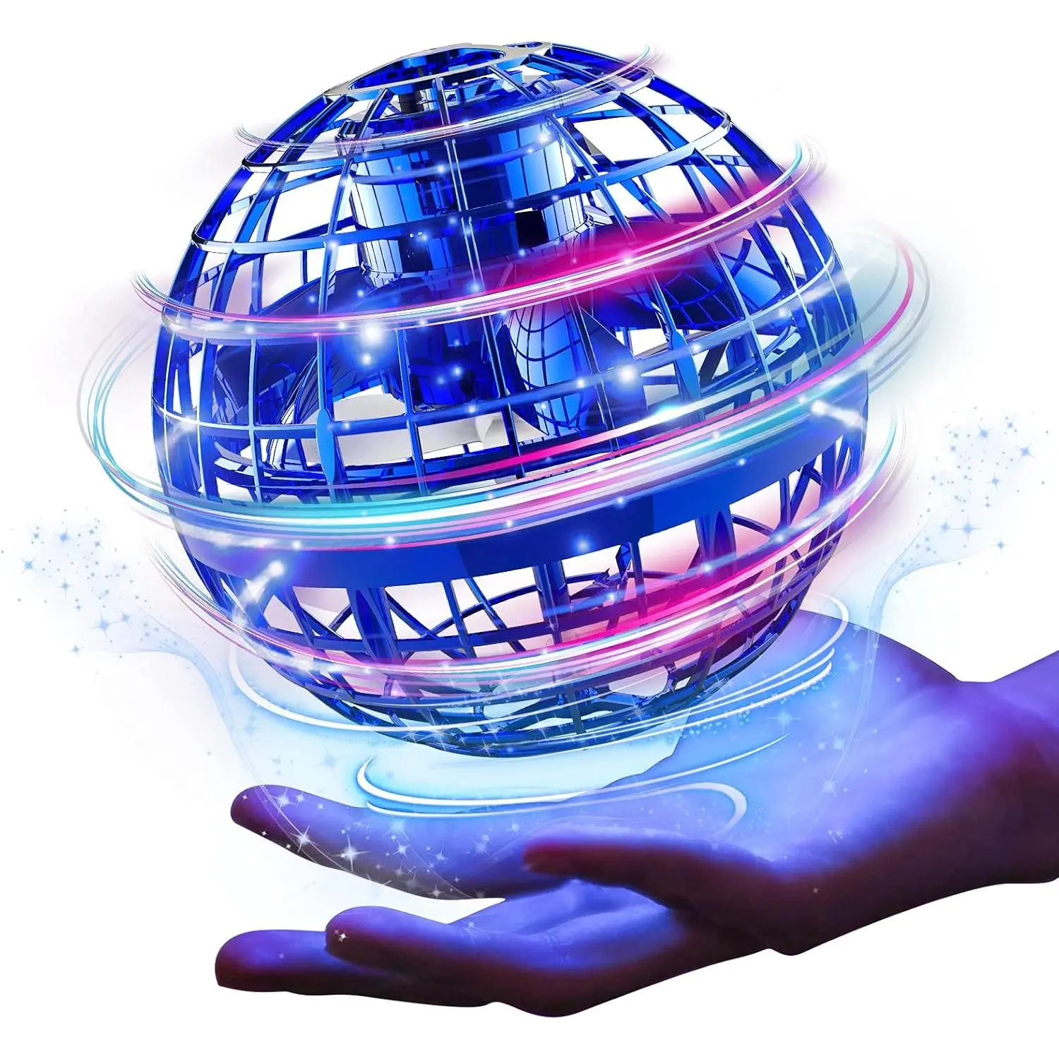 2026 Upgraded Non-Toxic High-Quality Flying Orb Ball - ABS-Infused Galaxy Hover Spinner Boomerang Drone, Cool Dynamic Lighting, Power Button, Safe Durable Stress Relief Toy, Fun Gifts for 6-10+ Yr Old Boys, Teenage Boy Gifts, Kid Stuff, Kid Stuff For Boys
