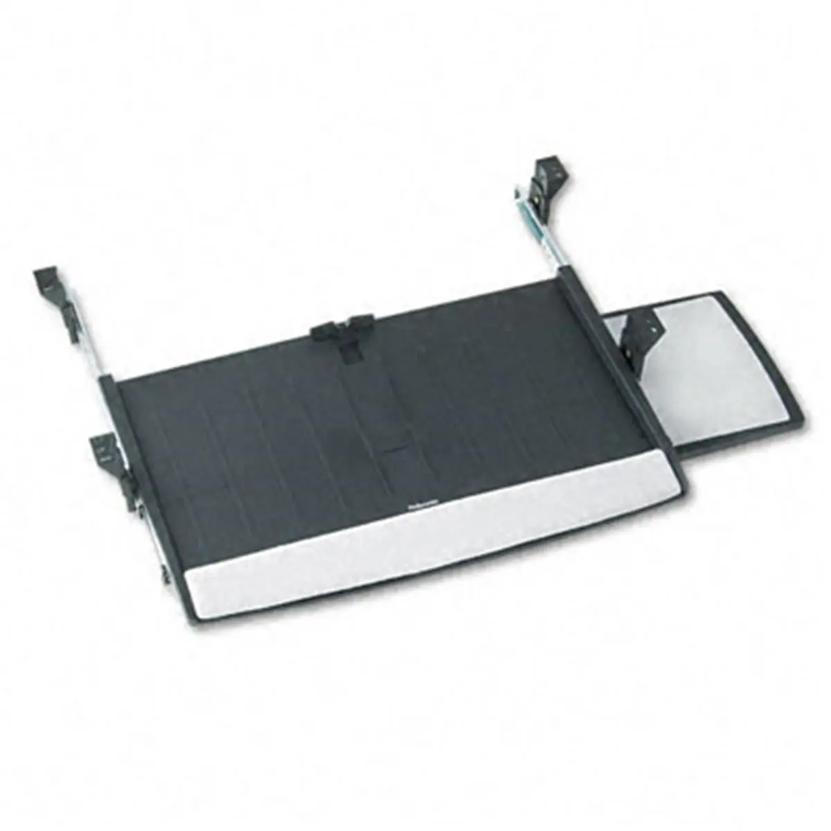 Fellowes 8031207 Deluxe Adjustable Ergonomic Keyboard/Mouse Tray - 20-7/8 in x 11-3/4 in, Black/Silver, Easy to Customize, Tray Installs at 3 Different Heights, for Computers & Office Use, Ergonomic Keyboard Drawers