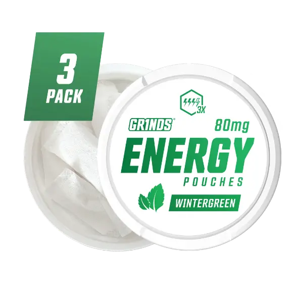 Grinds Energy Pouches - Wintergreen (Pack of 3)