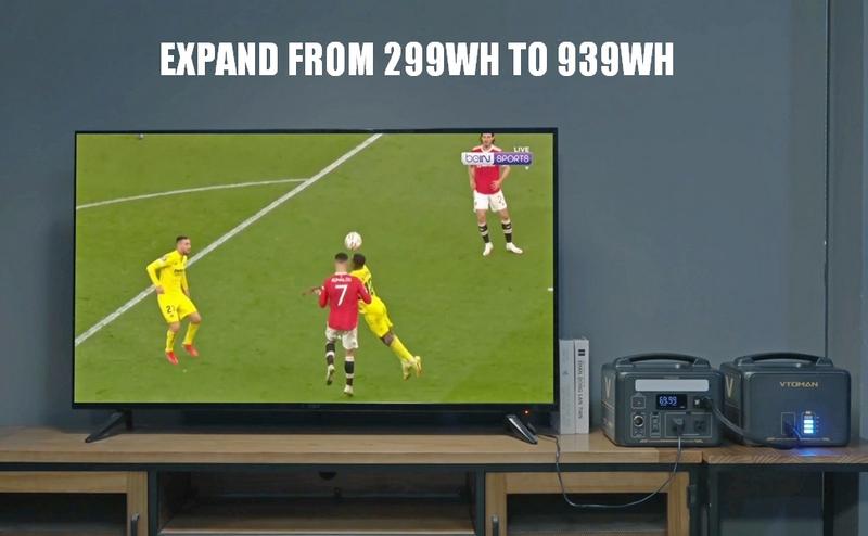 VTOMAN Jump 600X Portable Power Station 600W 1200W Peak 299Wh LiFePO4 Battery 2x 110V/600W AC Outlets 60W PD 12V DC Output for RV Van Camping & Home Backup