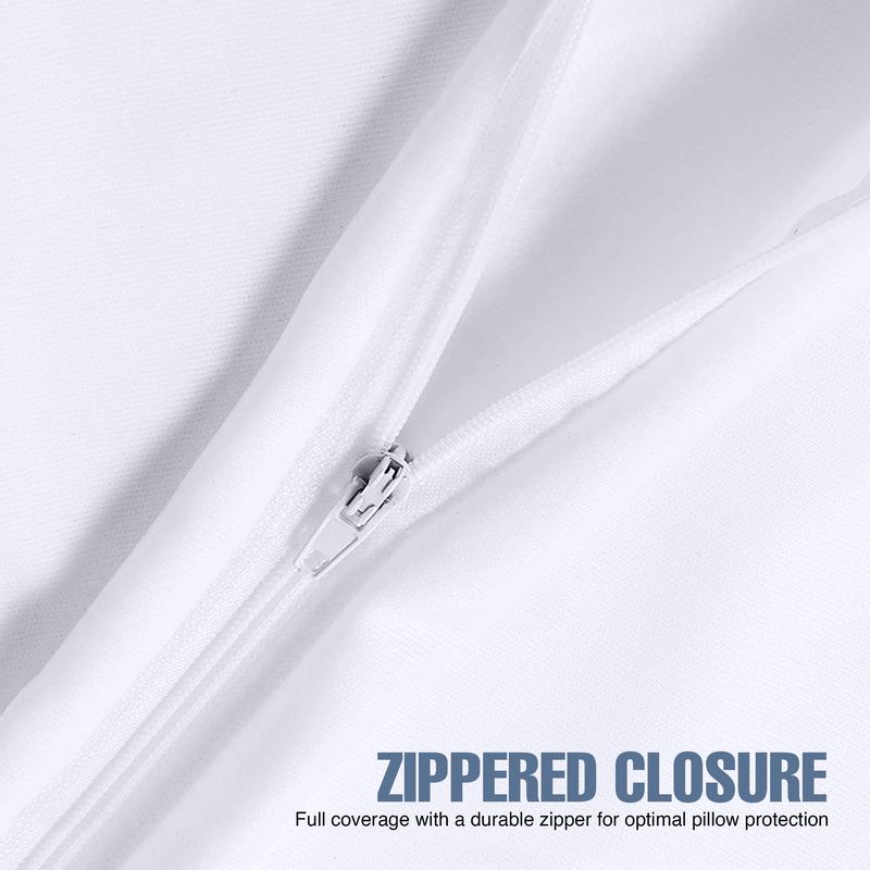 Utopia Bedding 2-Pack Waterproof Pillow Encasement | Zippered Pillowcases | Bed Bug & Dust Mite Proof, Soft Polyester, Machine Washable - Gray